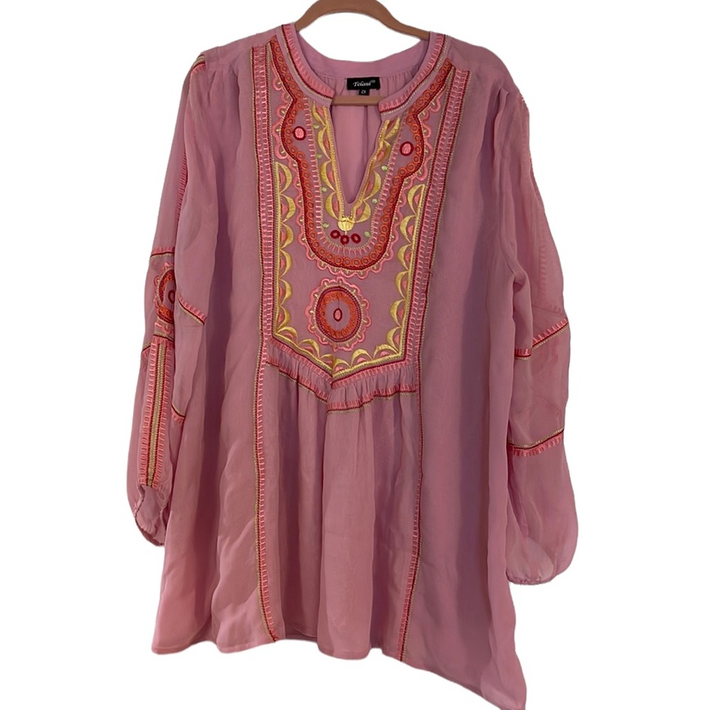 Tolani Pink Blouse